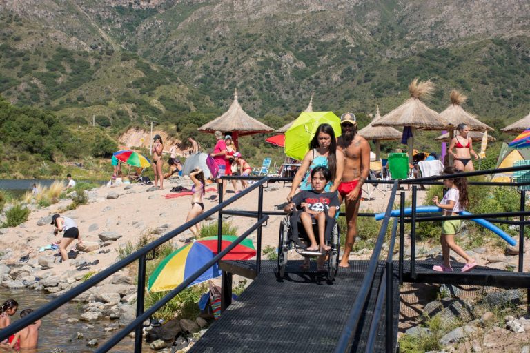 Inauguraron en Piscu Yaco la primera playa inclusiva de San Luis