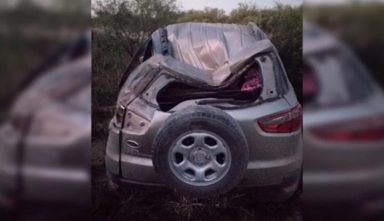 San Luis: una camioneta volcó en la ruta 15