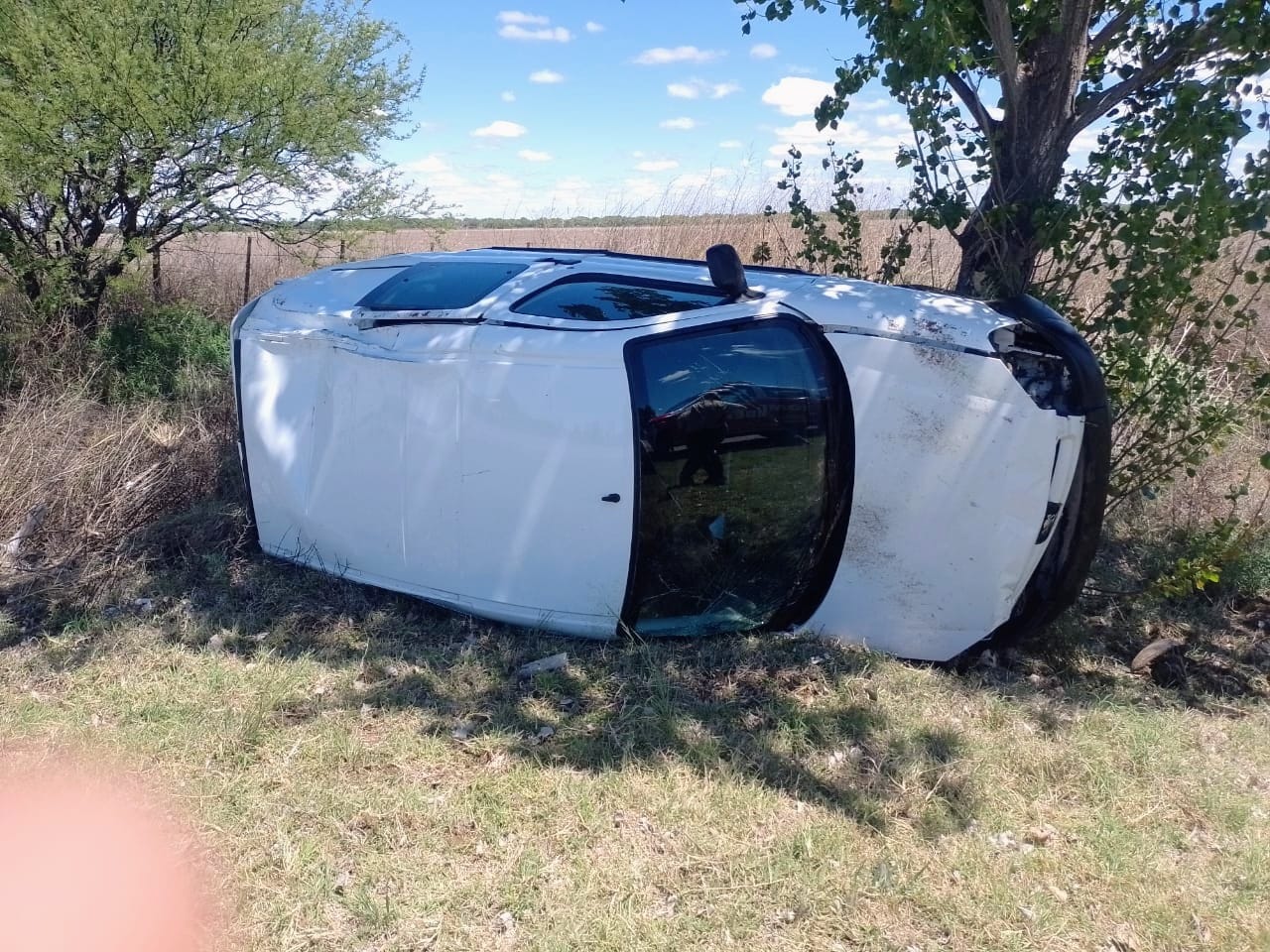 Volcó un vehículo en la Autopista de las Serranías Puntanas; no hubo personas heridas